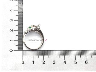 sortija plata 925mm con piedra con circonita
