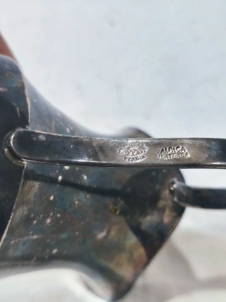 Lechera antigua alpaca plata sello