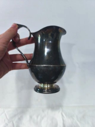 Lechera antigua alpaca plata sello