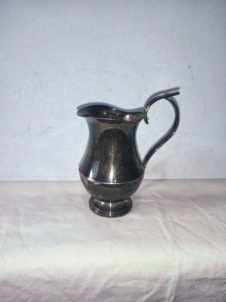 Lechera antigua alpaca plata sello