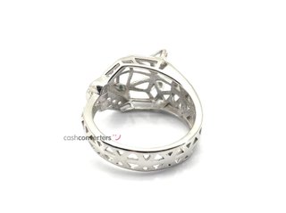 sortija plata 925mm con piedra con circonita t. 13 (16,88 mm)