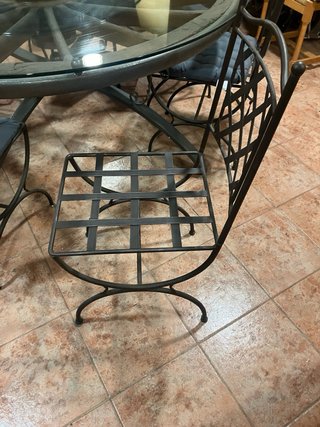 Mesa Rueda Carro Rústica Cristal