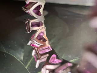 Anillo Eternity Plata 925 Piedras Rosas