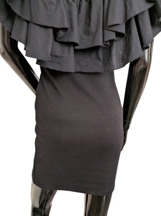 Zara vestido corto elástico algodón+elastano M