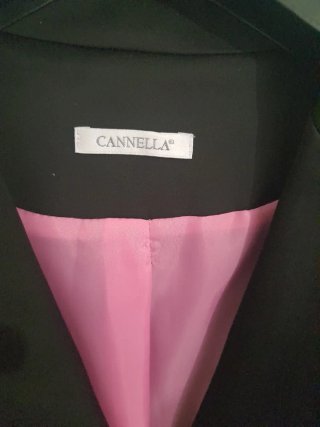 Tailleur donna in raso tg 50 cannella