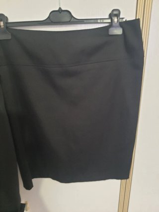 Tailleur donna in raso tg 50 cannella