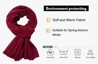 Bufanda Pashmina Burdeos