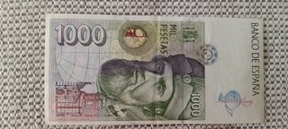 Billete 1000 Pesetas 1992 (Hernán Cortés)
