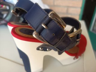 Sandalias Gioseppo Talla 37 Rojas y Blancas