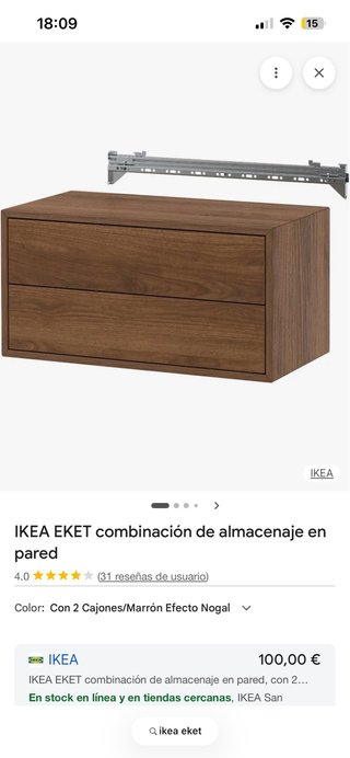 Mueble TV Madera Nogal Ikea
