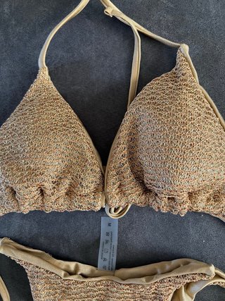 Bikini oro moda mare tg M