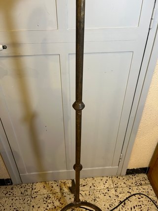 Lámpara Pie Vintage Hierro Forjado candelabro
