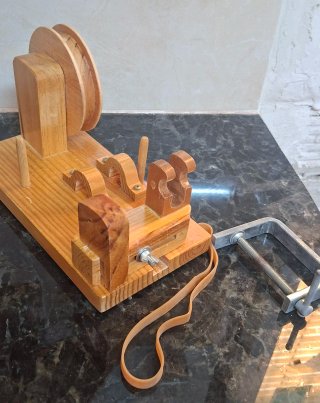Máquina de hilar manual de madera