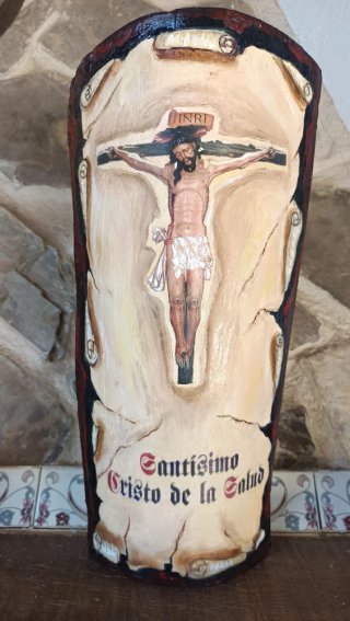 Teja decorada Cristo de la Salud