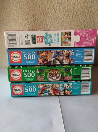 Lote 4 Puzzles Educa 500 Piezas