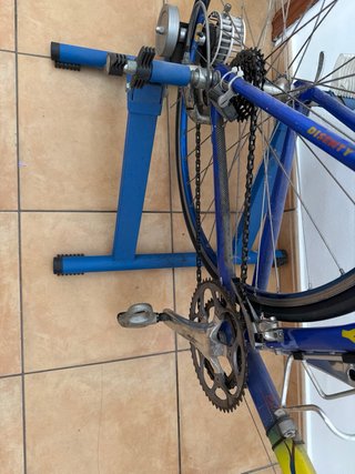Bicicleta de carretera con rodillo