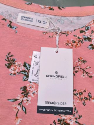 Blusa Springfield XL floral con etiqueta