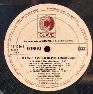 LP Pepe Aznalcóllar - El Cante Personal de