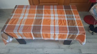 Mesa de centro cristal/madera wengué(grande)