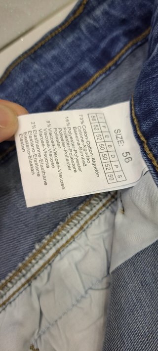 Jeans uomo elasticizzato tg. 56 blu chiaro n+1