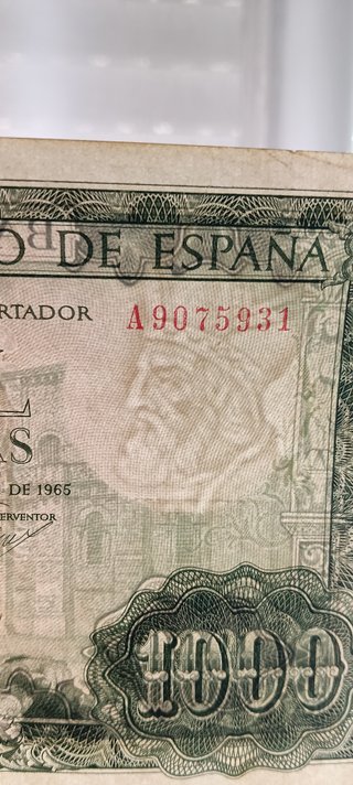 Billete 1000 Pesetas 1965 (San Isidoro de Sevilla)
