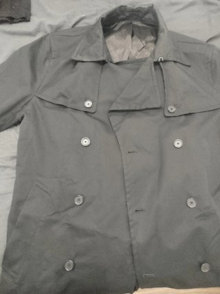 Gabardina caballero impermeable negra