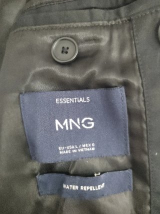 Gabardina caballero impermeable negra