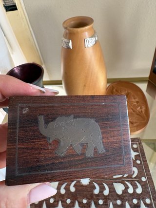 Lote Vintage: Jarra, Jarrón, Cajas y Más
