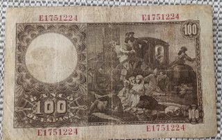 Billete 100 Pesetas 1948 (Francisco Bayeu)