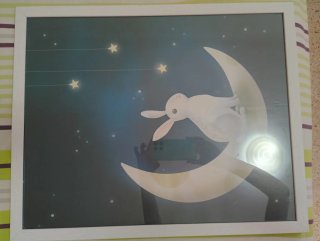 2 Cuadros Infantiles IKEA Luna y Conejos