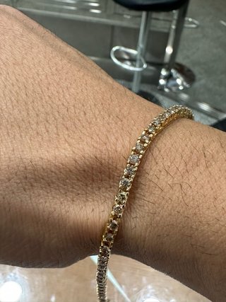 Pulsera Rivière Diamantes Marrones Oro