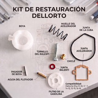 Kit para reconstruir carburador Dell'Orto