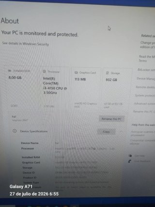 PC Dell Intel i3 4150 8GB RAM 1TB HDD WiFi