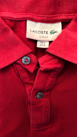 Polo Lacoste Rojo Talla M