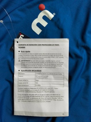 Camiseta L con protección solar