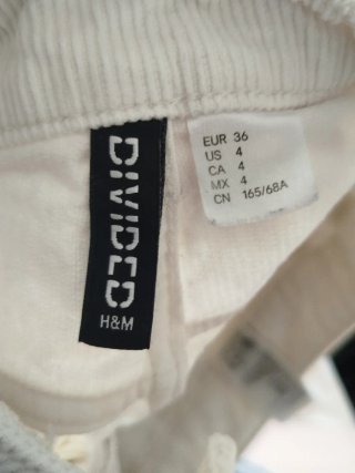 Pantalones de pana blancos