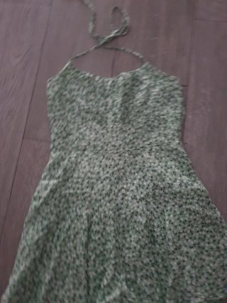 Vestido corto floral verde