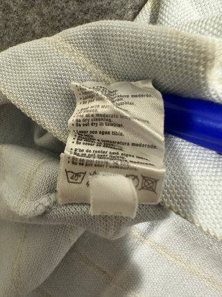 Polo Lacoste Vintage Azul Claro Blanco M Classic
