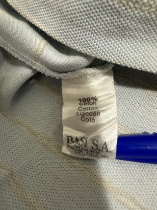 Polo Lacoste Vintage Azul Claro Blanco M Classic