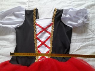 Vestido Ballet Tutú Rojo Multicolor 8-10 años