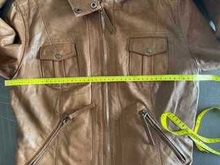 Giacca in vera pelle donna marrone
