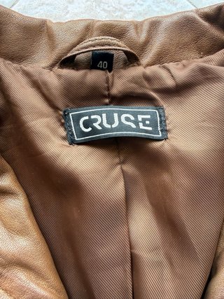 Giacca in vera pelle donna marrone