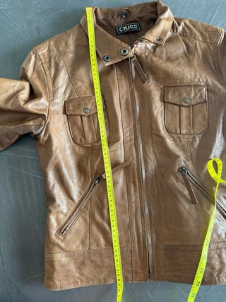 Giacca in vera pelle donna marrone