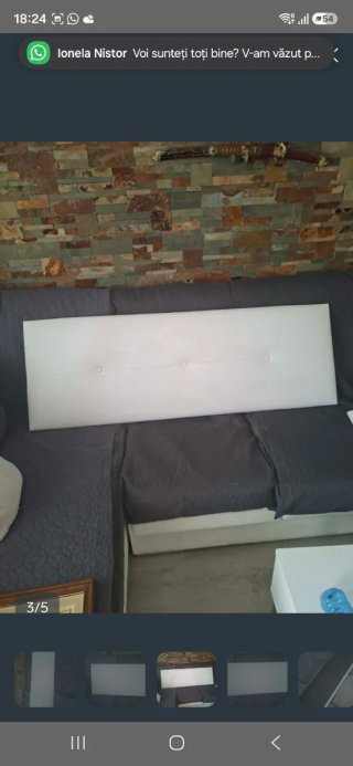 Cabecero Cama 90 Polipiel Blanco 160/55
