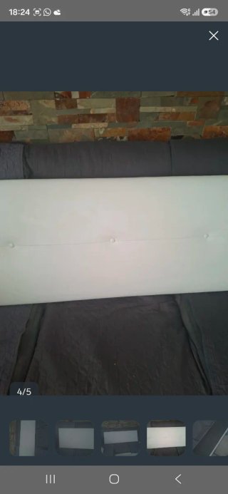 Cabecero Cama 90 Polipiel Blanco 160/55