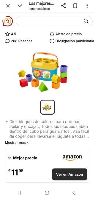 Caja de formas y encajes para bebé