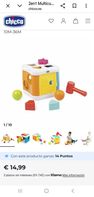 Caja de formas y encajes para bebé