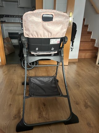 Trona de bebé plegable rosa