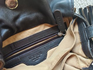 Bolso Loewe Piel Ante Marrón y Negro