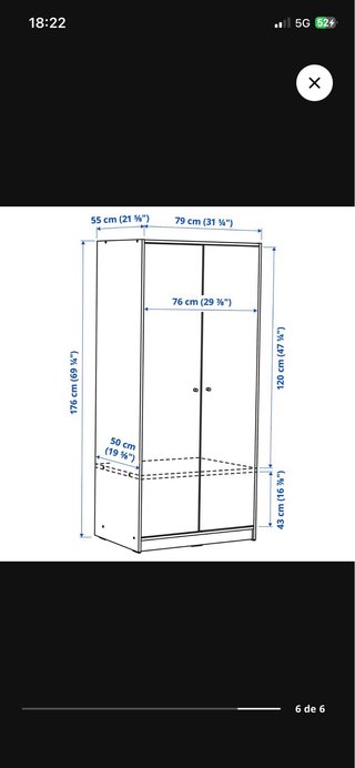 Armario 2 puertas IKEA KLEPPSTAD